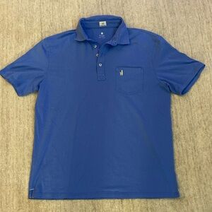 Men’s Johnnie-O Blue 4 Button Short Sleeve Polo. Size Large